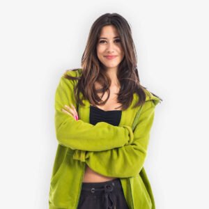 Luxe fleece zip through hoodie